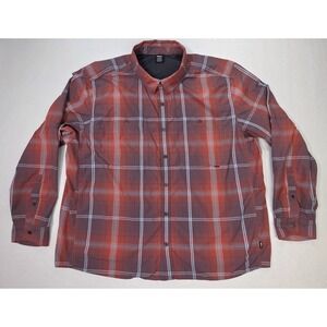 REI Co-Op Shirt Mens 3XL Nylon Plaid Button Up Vented Outdoor Hiking LIMITED USE